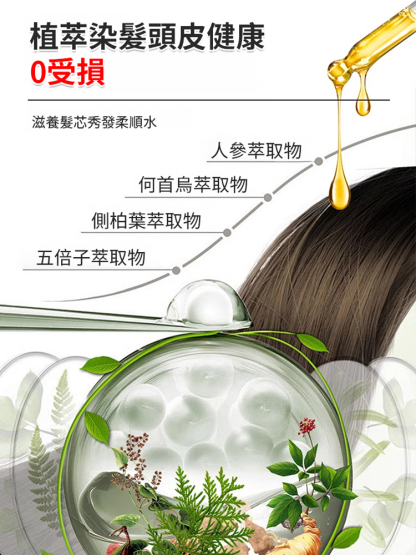 【一洗年輕十歲】植物泡沫染髮劑