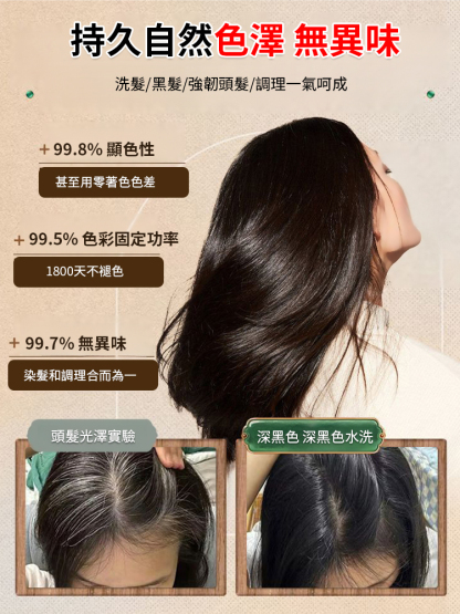 【一洗年輕十歲】植物泡沫染髮劑