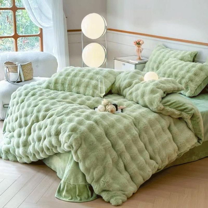 ✨🔥高克重兔絨加厚雙面絨床品