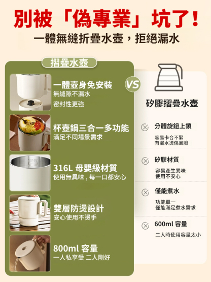 全鋼折疊旅行水壺