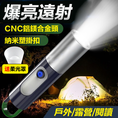 鋁合金伸縮變焦强光手電筒