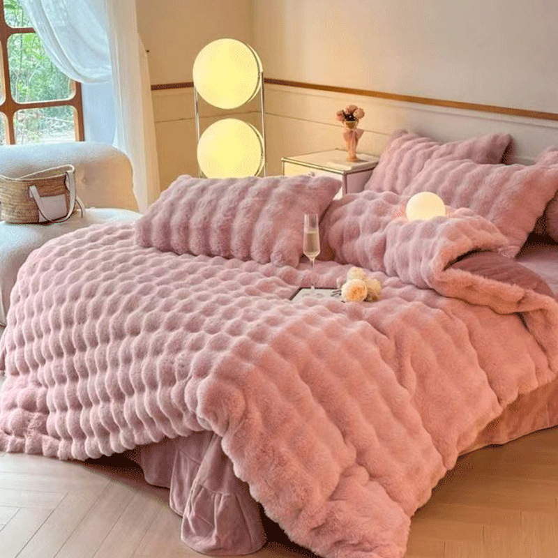 ✨🔥高克重兔絨加厚雙面絨床品