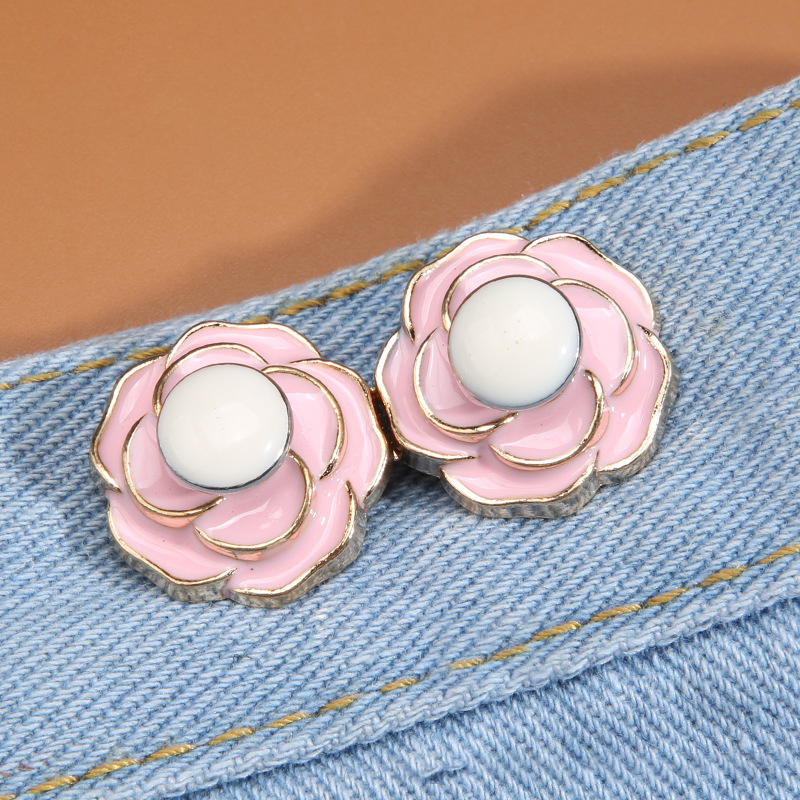 山茶花玫瑰瓣收腰扣