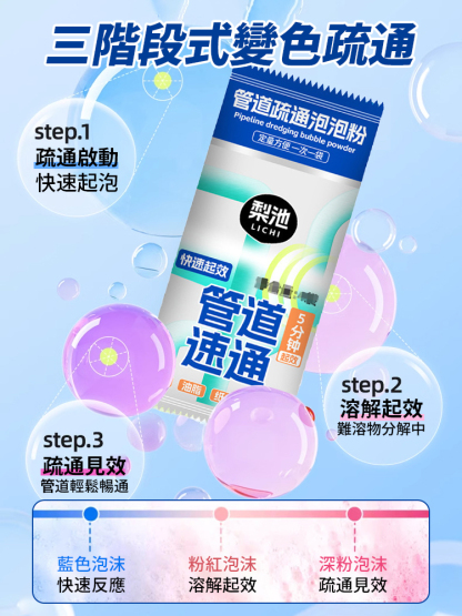 100%強力溶解管路疏通泡泡粉