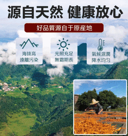 手工挑選純天然無硫蟲草花