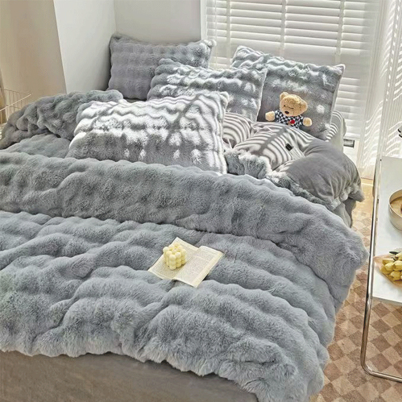 ✨🔥高克重兔絨加厚雙面絨床品