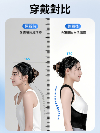 輕薄舒適防駝背矯正帶