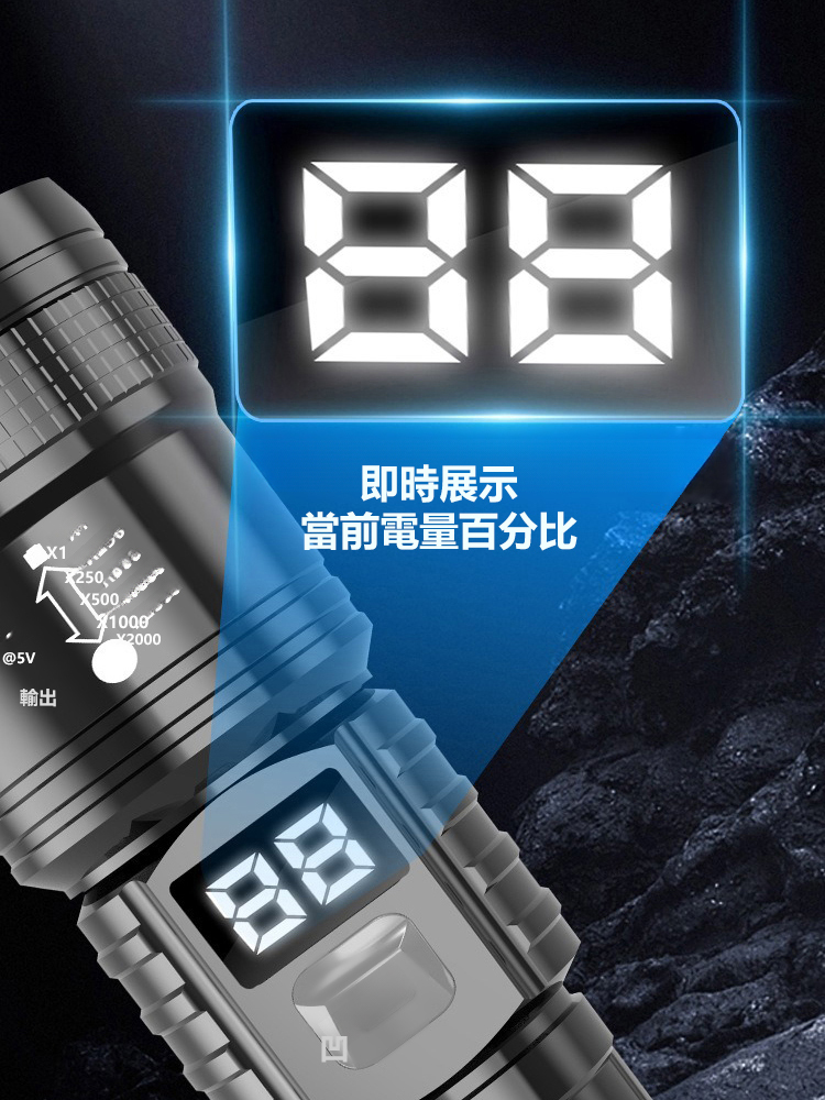 充電變焦手電筒