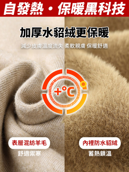 純色半高領加絨加厚毛衣