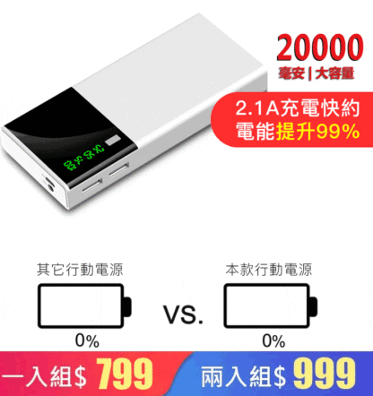 智慧快充USB行動電源