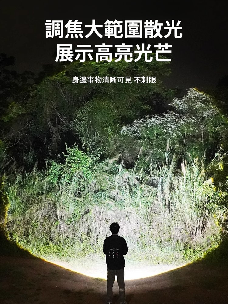 戶外伸縮變焦手電筒
