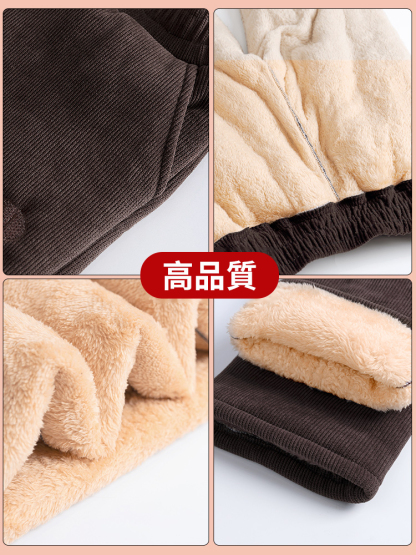 秋冬季特厚加絨加厚羊羔絨褲子