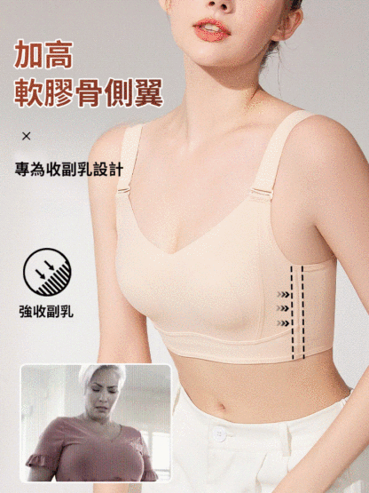 【大胸顯小】無痕親膚防下垂胸罩