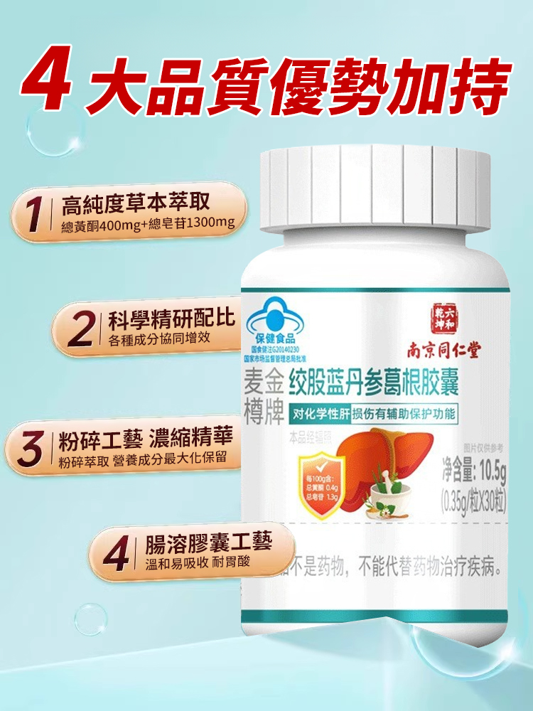 養肝護肝絞股藍丹參葛根膠囊