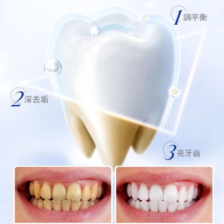 三分鐘刷出白牙益生菌亮白牙膏