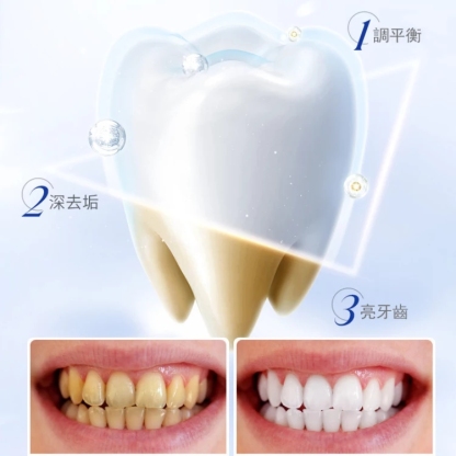 三分鐘刷出白牙益生菌亮白牙膏