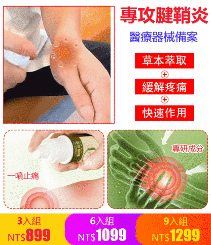 腱鞘炎足跟痛噴劑
