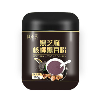 黑芝麻核桃黑豆粉五穀代餐粉