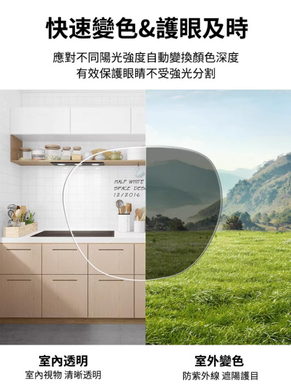 【遠近兩用】變色老花眼鏡