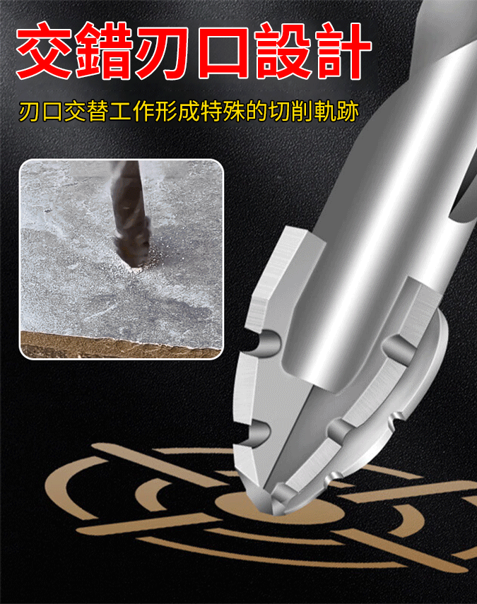 四刃鋸齒多功能鑽頭