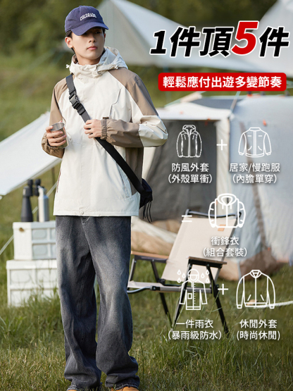 三合一可拆卸加絨加厚衝鋒衣