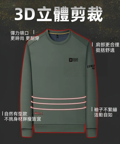 時尚套頭加絨衛衣