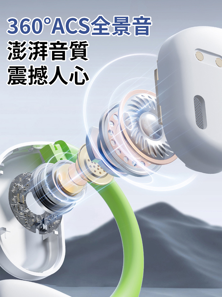 ACS全景音效運動拼色藍牙耳機