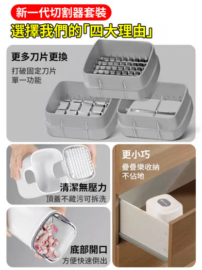 懶人多功能廚房切條切塊器