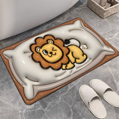 3D卡通風硅藻泥地墊