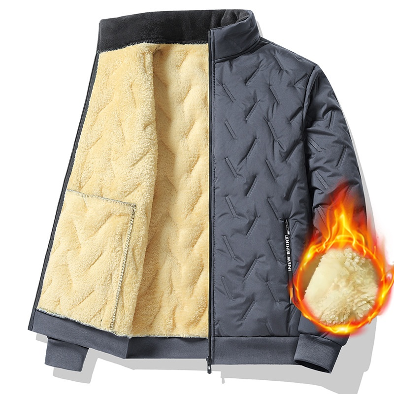 男士加絨加厚重羊羔絨外套