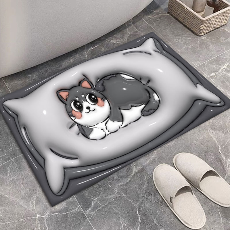 3D卡通風硅藻泥地墊
