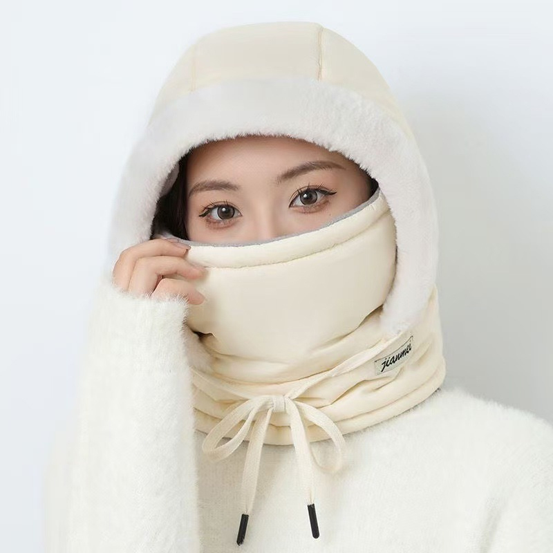 三合一加絨加厚保暖帽