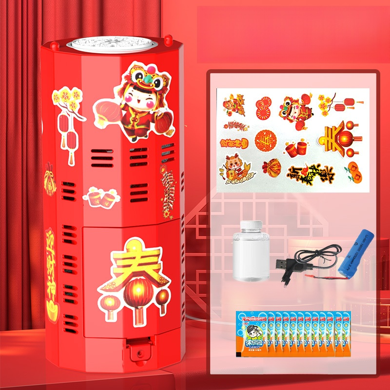 仿煙火自備燈光音效泡泡機