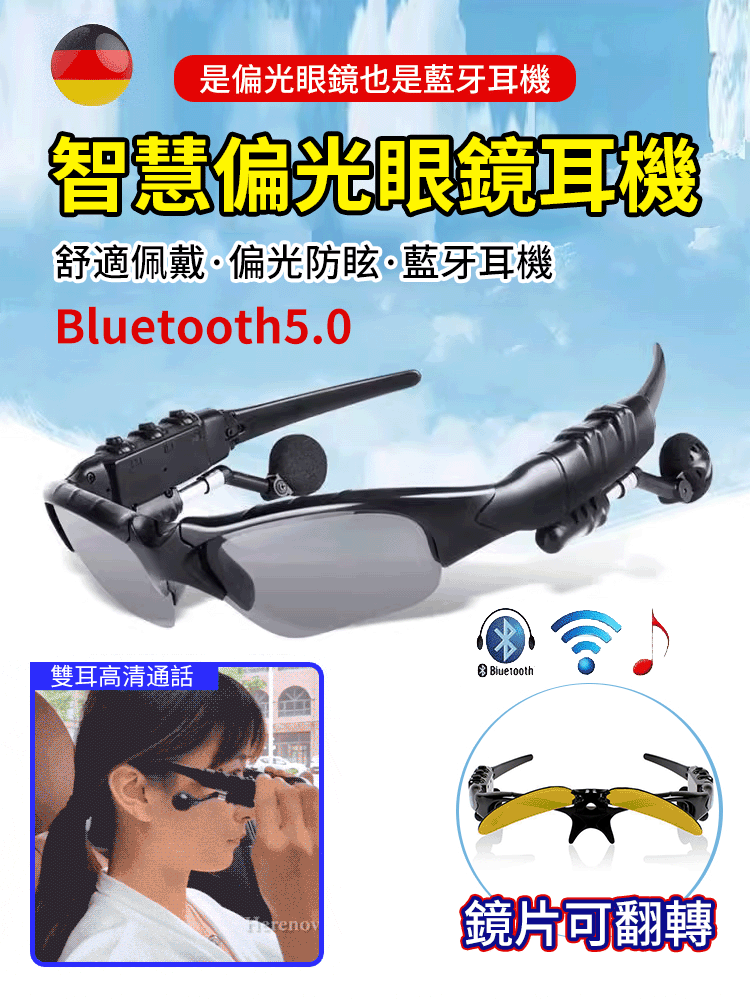 【新科技】智慧偏光眼鏡耳機