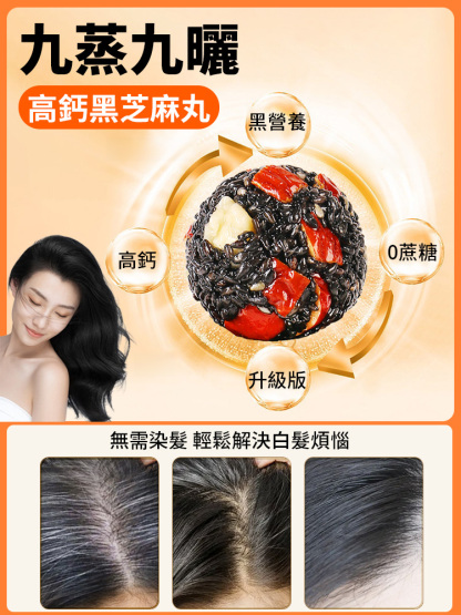 【趕走白髮】九蒸九曬九制無糖黑芝麻丸