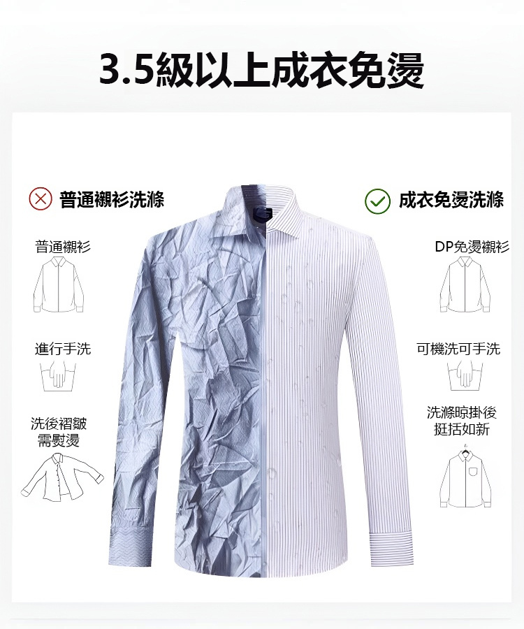 【加絨款】抗皺免燙商務男士襯衣
