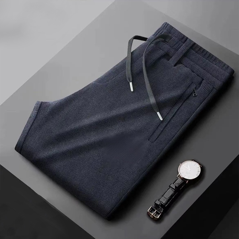 綿羊毛男士寬鬆直筒褲