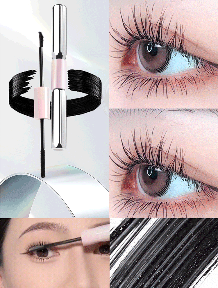 VIPABC新款槓鈴雙頭睫毛膏防水纖長捲翹不暈染濃密自然