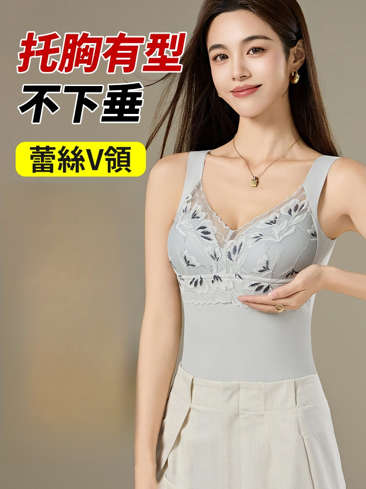 新款德絨塑胸保暖背心