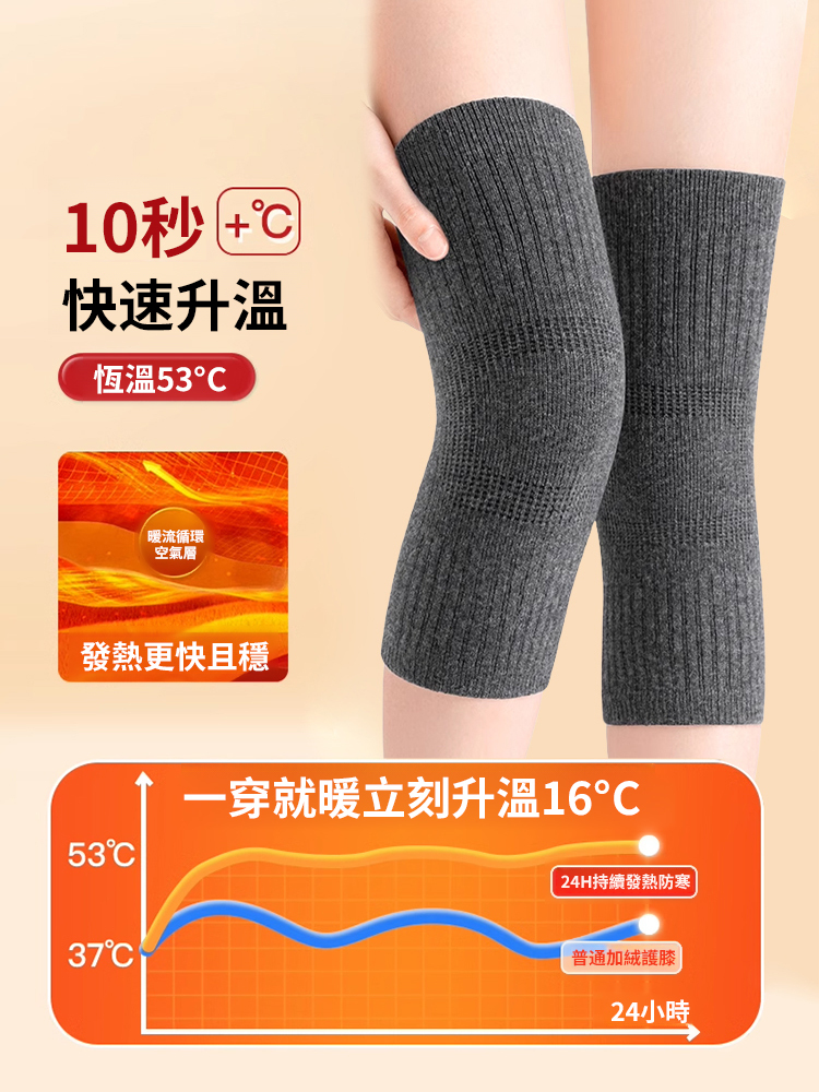 羊絨保暖蓄熱輕薄護膝