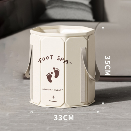 新款附蓋保溫加厚折疊泡腳桶