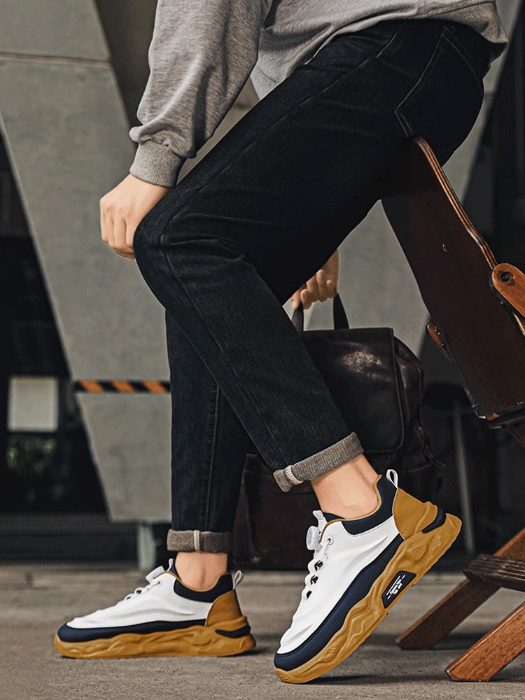 時尚百搭旋轉紐扣運動鞋