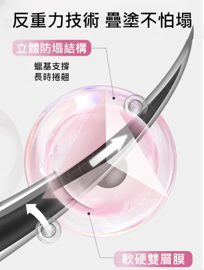 VIPABC新款槓鈴雙頭睫毛膏防水纖長捲翹不暈染濃密自然