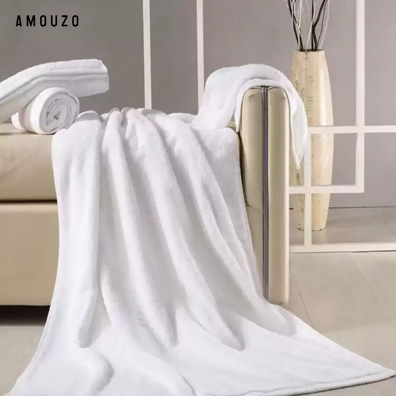 成人加大加厚純白色純棉浴巾柔軟吸水澡巾