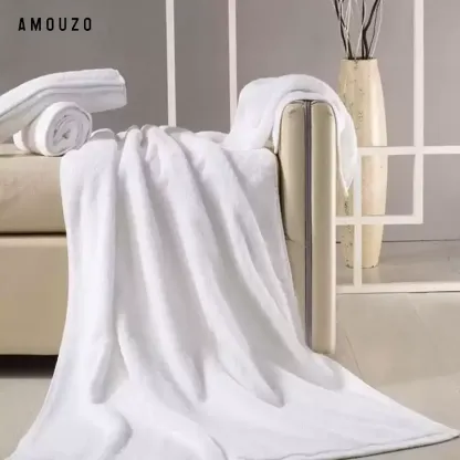 成人加大加厚純白色純棉浴巾柔軟吸水澡巾