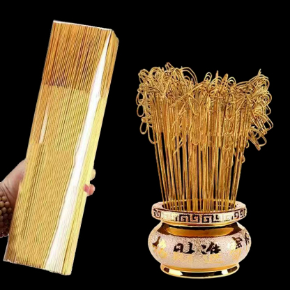 【捲錢香】黃金捲錢無煙檀香竹籤香