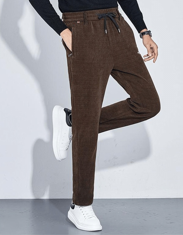 綿羊毛男士寬鬆直筒褲