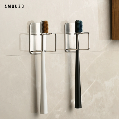 304不鏽鋼掛牙刷架上牆免打孔置物架