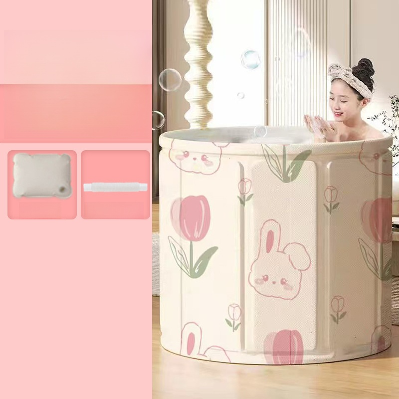 【3小時長效鎖溫】加厚折疊泡澡桶