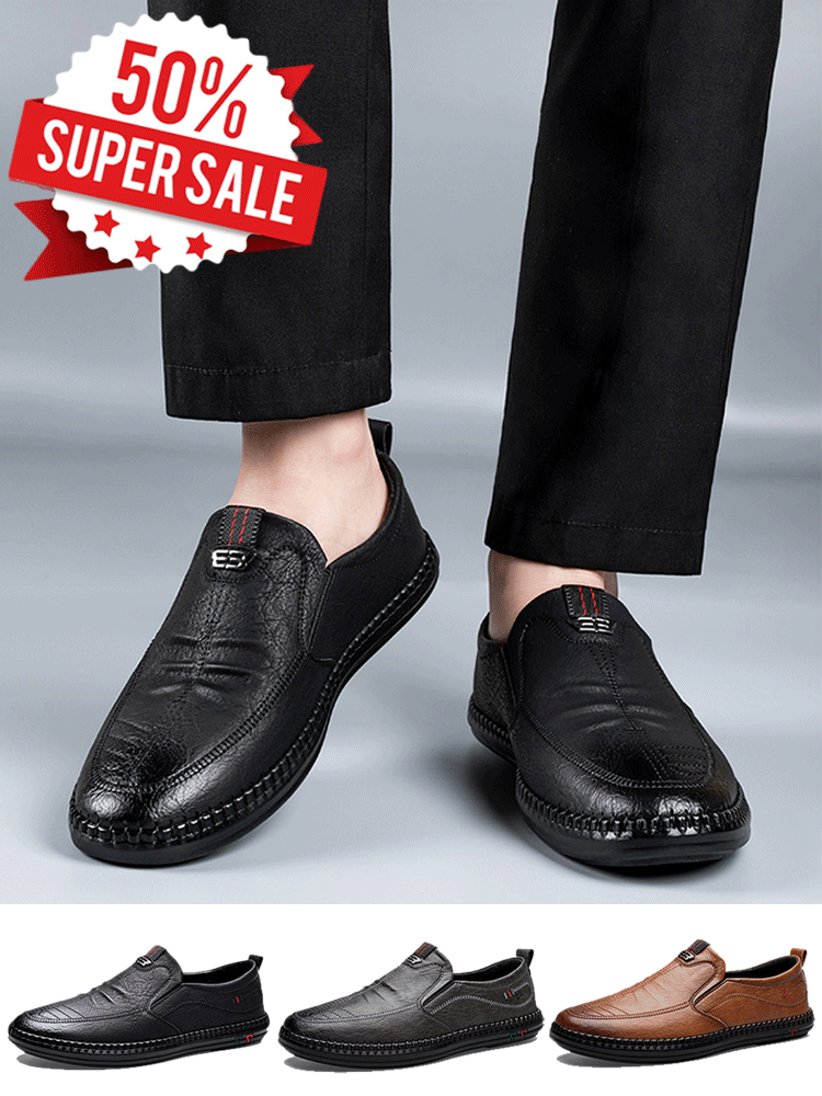 爆款男士商務休閒軟底皮鞋